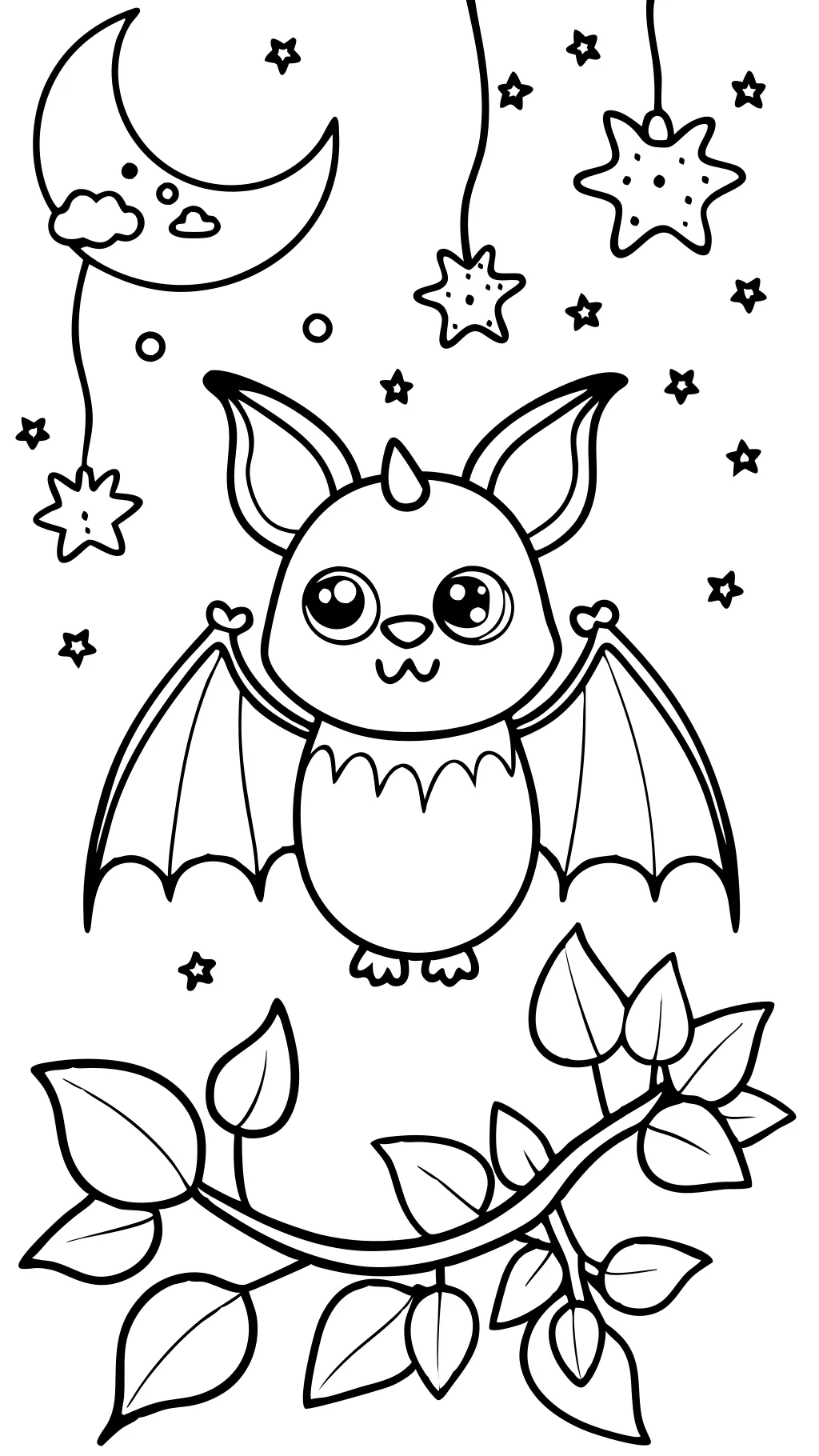 coloriages de chauves-souris mignons